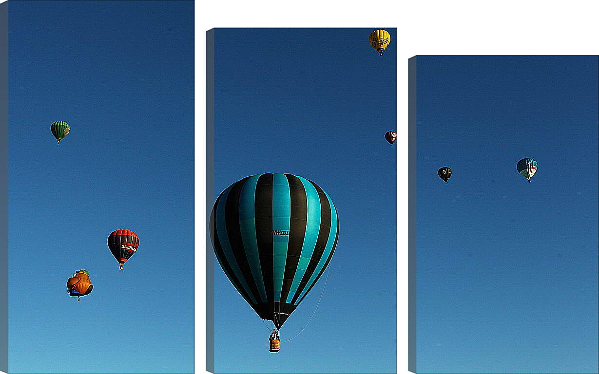 Модульная картина - Воздушные шары в небе