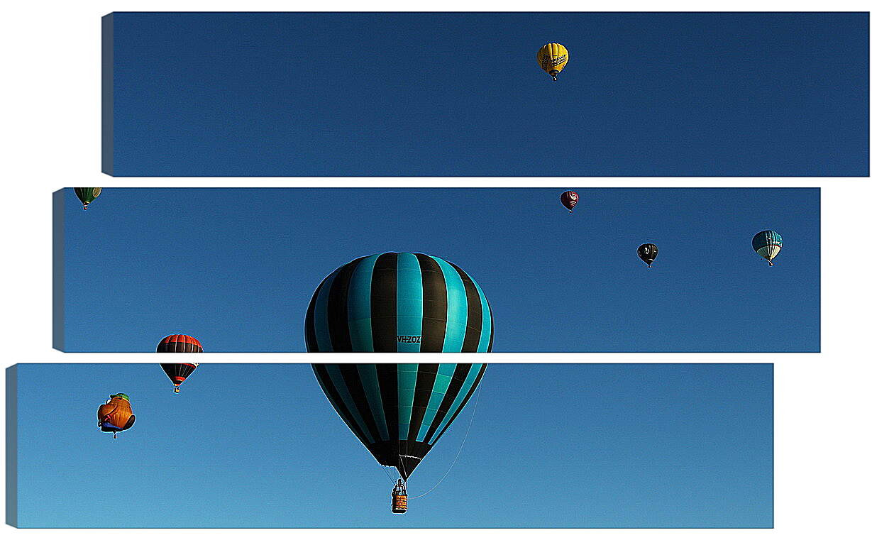 Модульная картина - Воздушные шары в небе