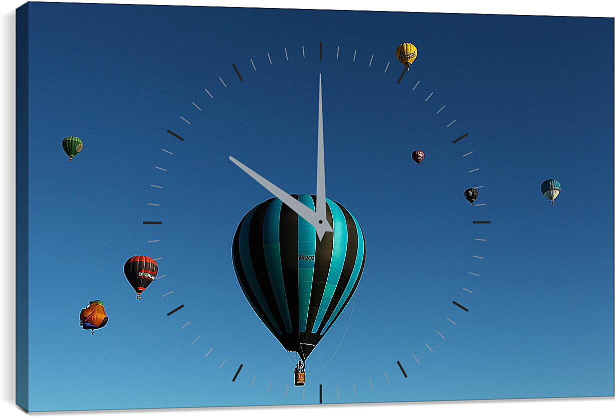 Часы картина - Воздушные шары в небе