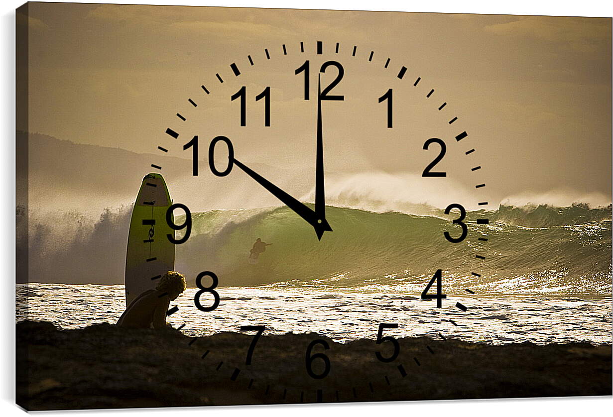 Часы картина - Сидя на берегу