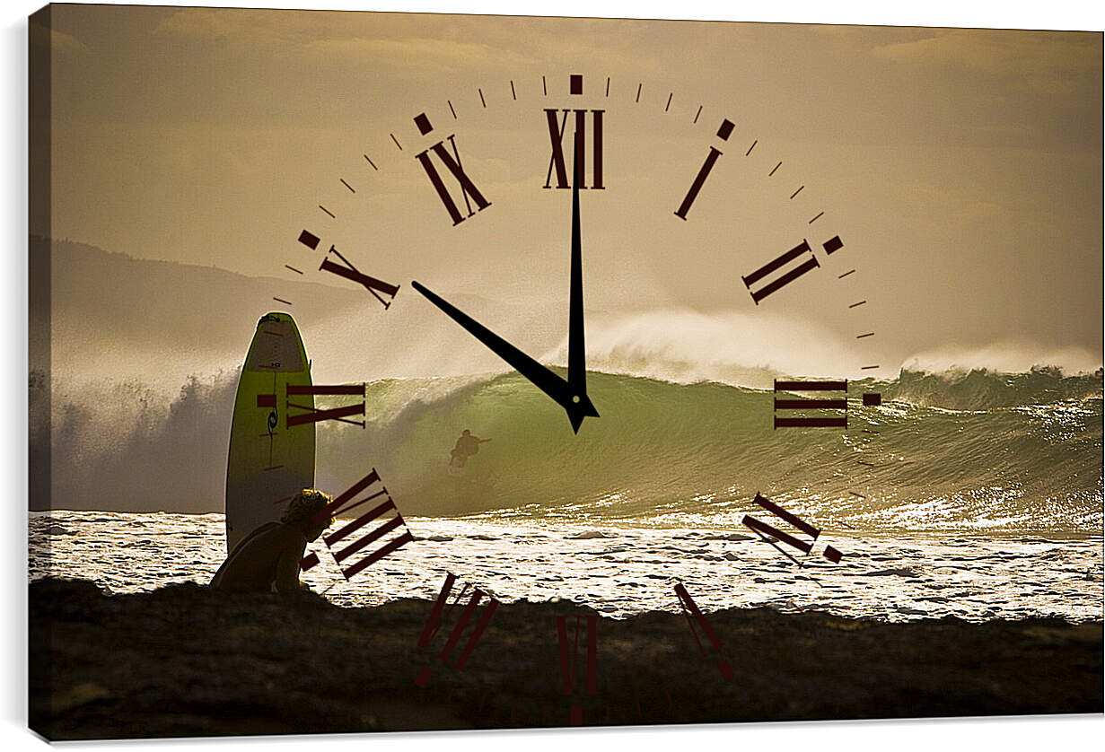 Часы картина - Сидя на берегу