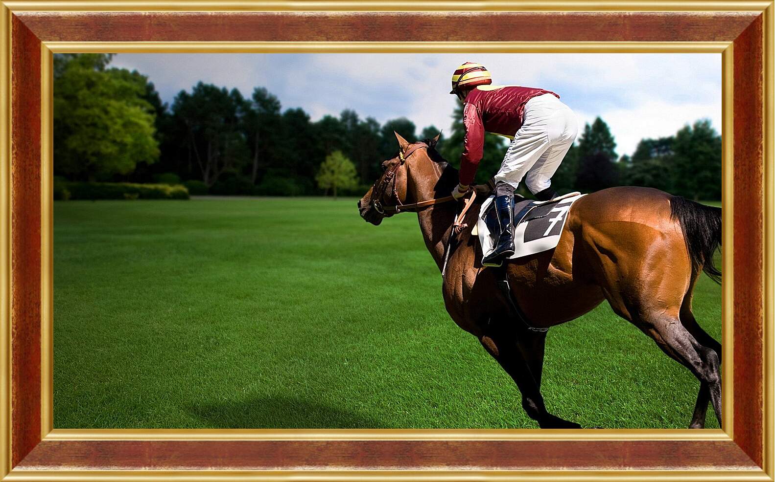 Картина в раме - Наездник на лошади