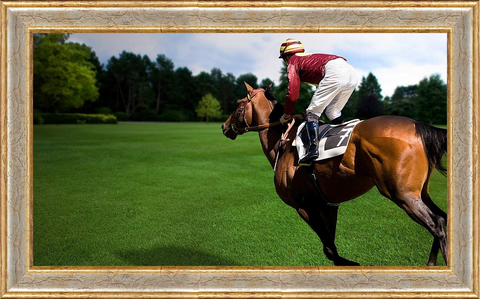 Картина в раме - Наездник на лошади