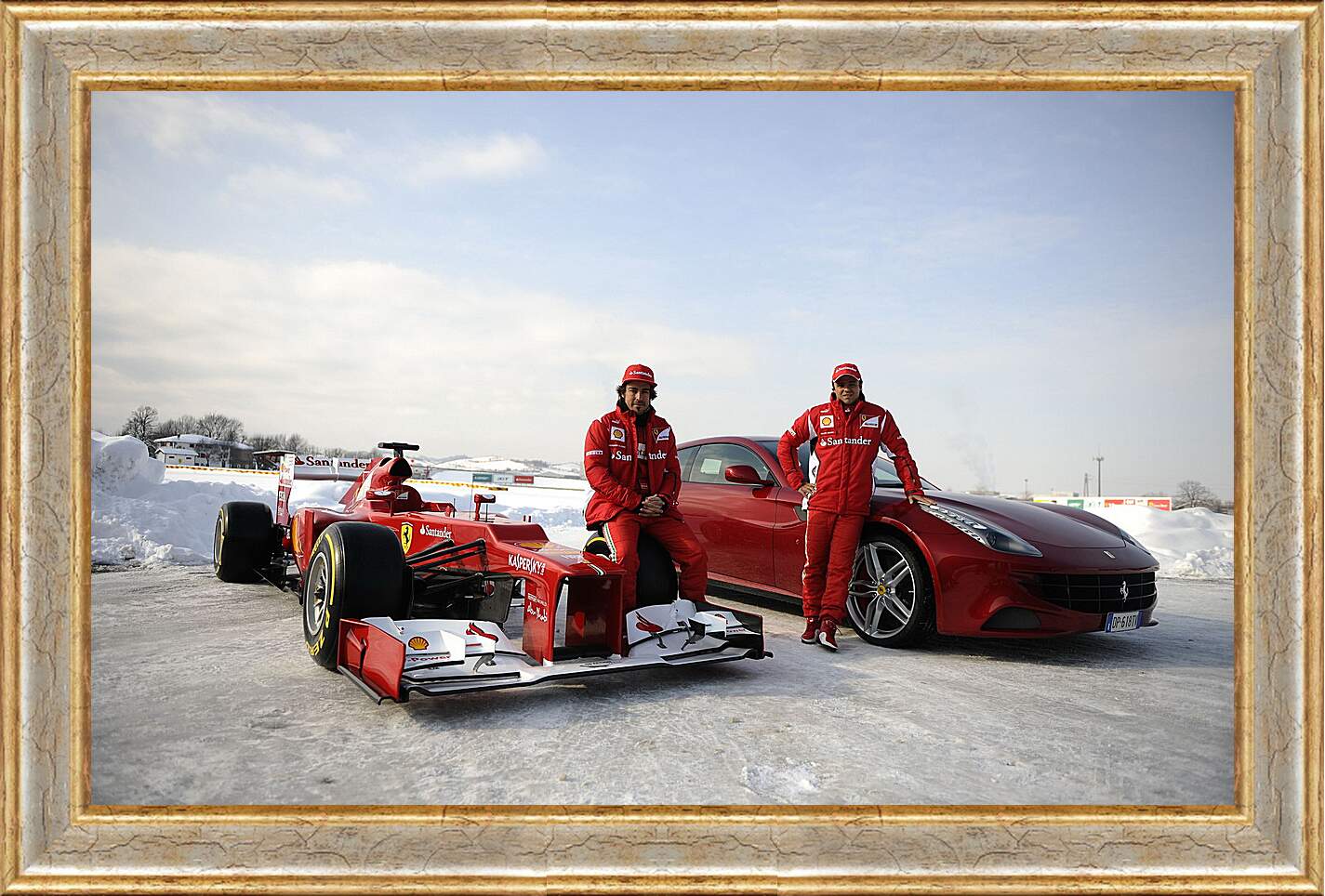 Картина в раме - Команда Ферари (Формула 1)