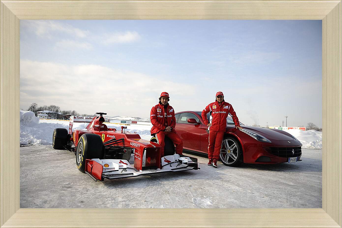 Картина в раме - Команда Ферари (Формула 1)
