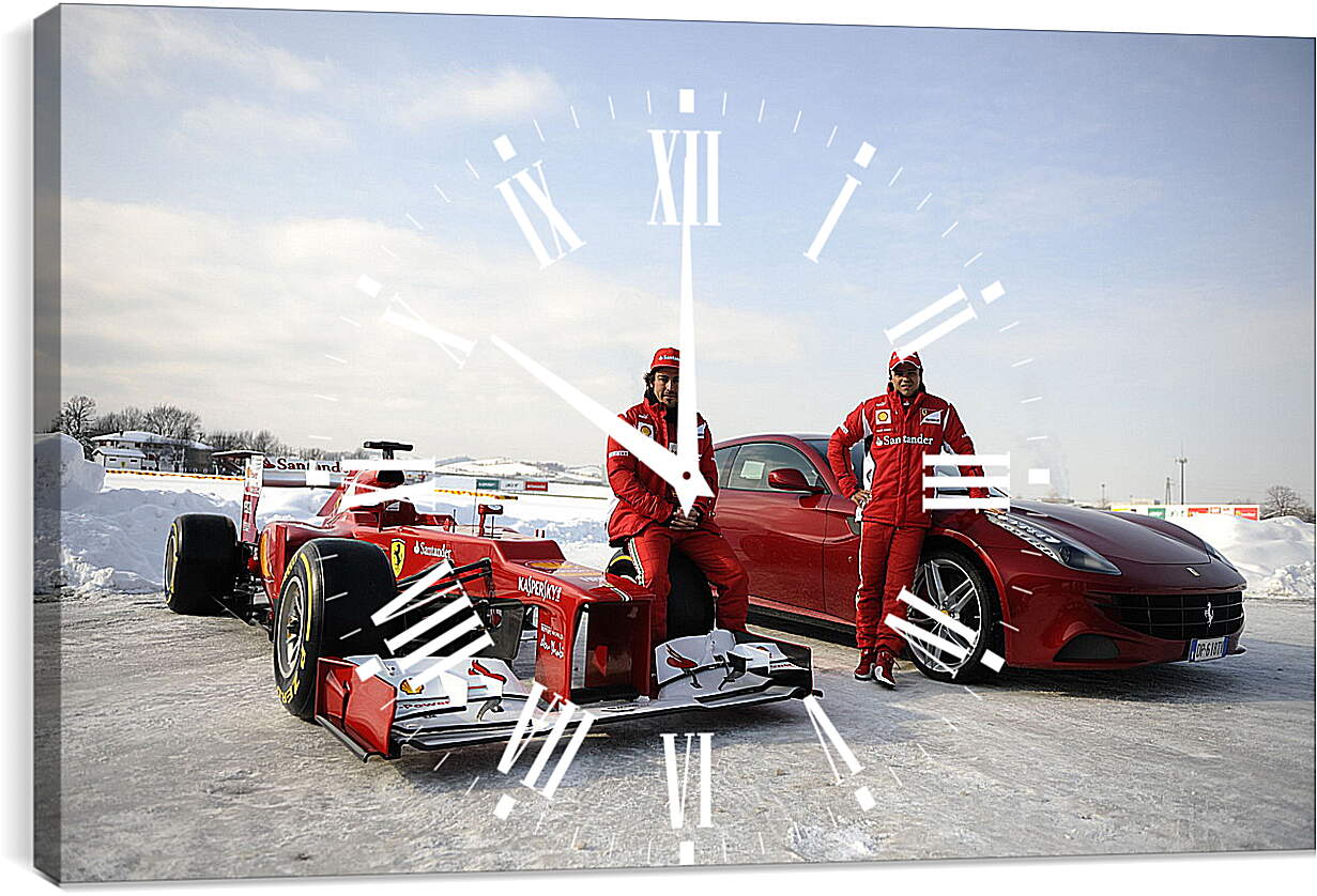 Часы картина - Команда Ферари (Формула 1)