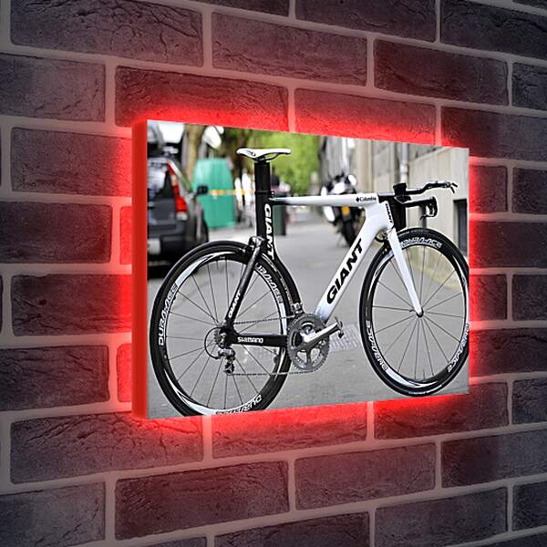 Лайтбокс световая панель - Чёрно-белый велосипед