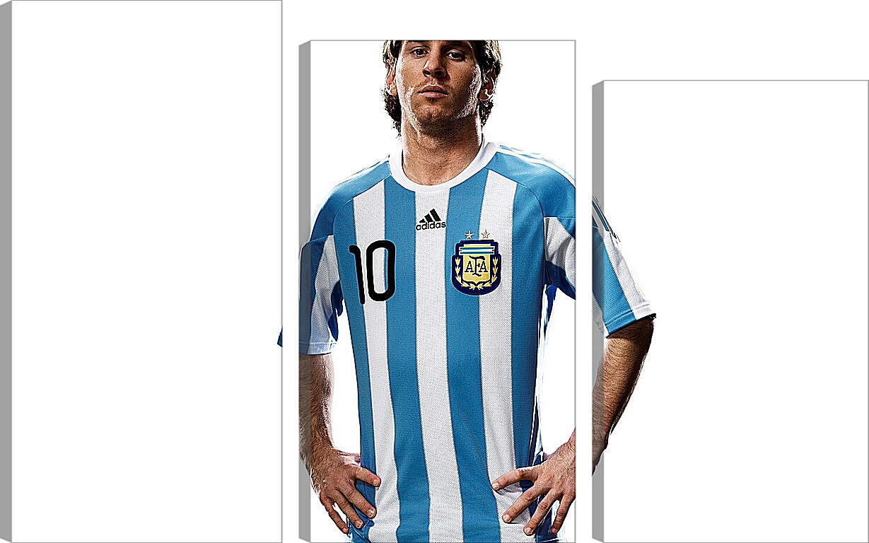 Модульная картина - Лионель Месси в сборной Аргентины