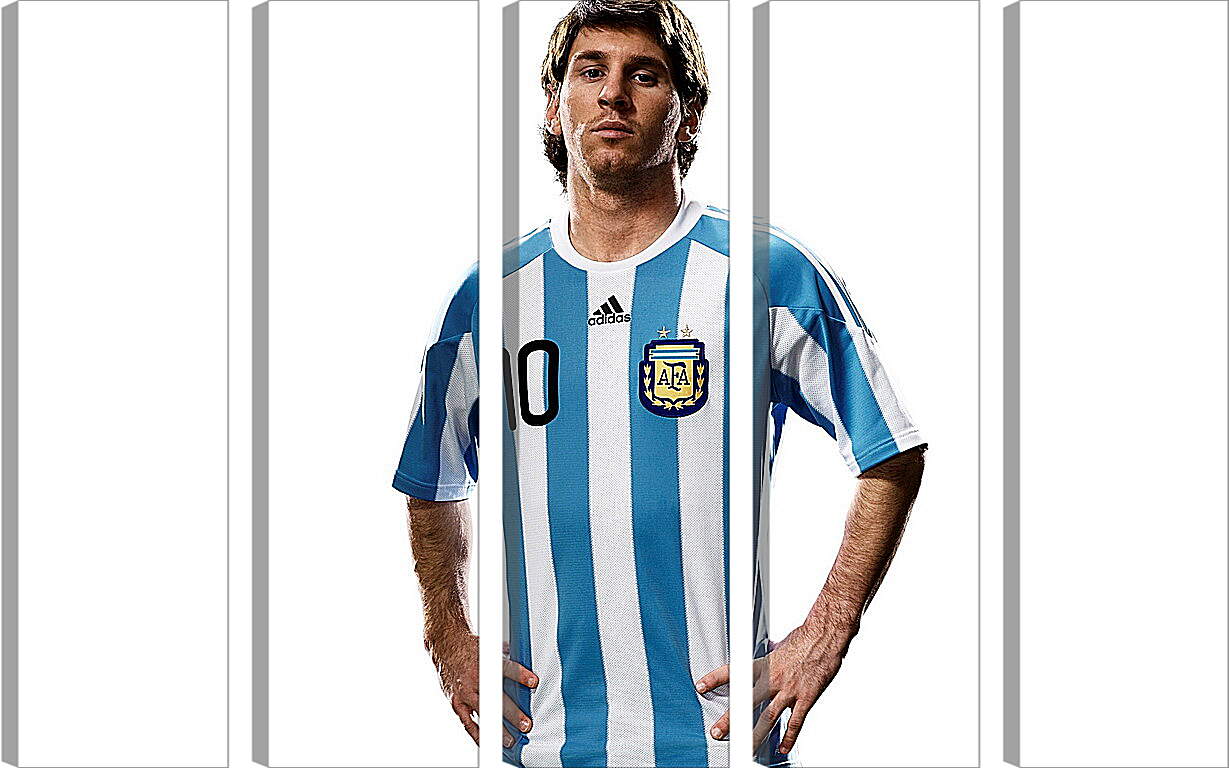 Модульная картина - Лионель Месси в сборной Аргентины