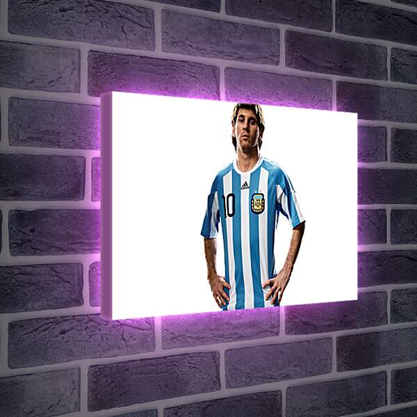 Лайтбокс световая панель - Лионель Месси в сборной Аргентины