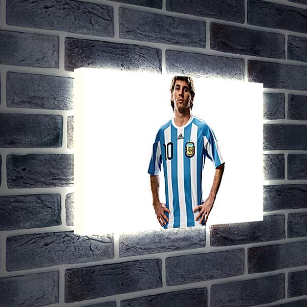 Лайтбокс световая панель - Лионель Месси в сборной Аргентины