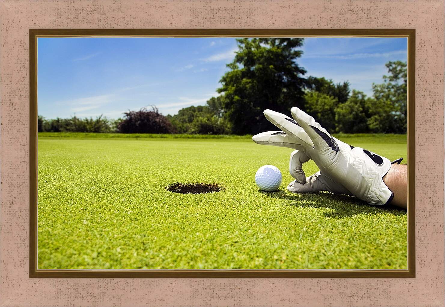 Картина в раме - Лунка для гольфа