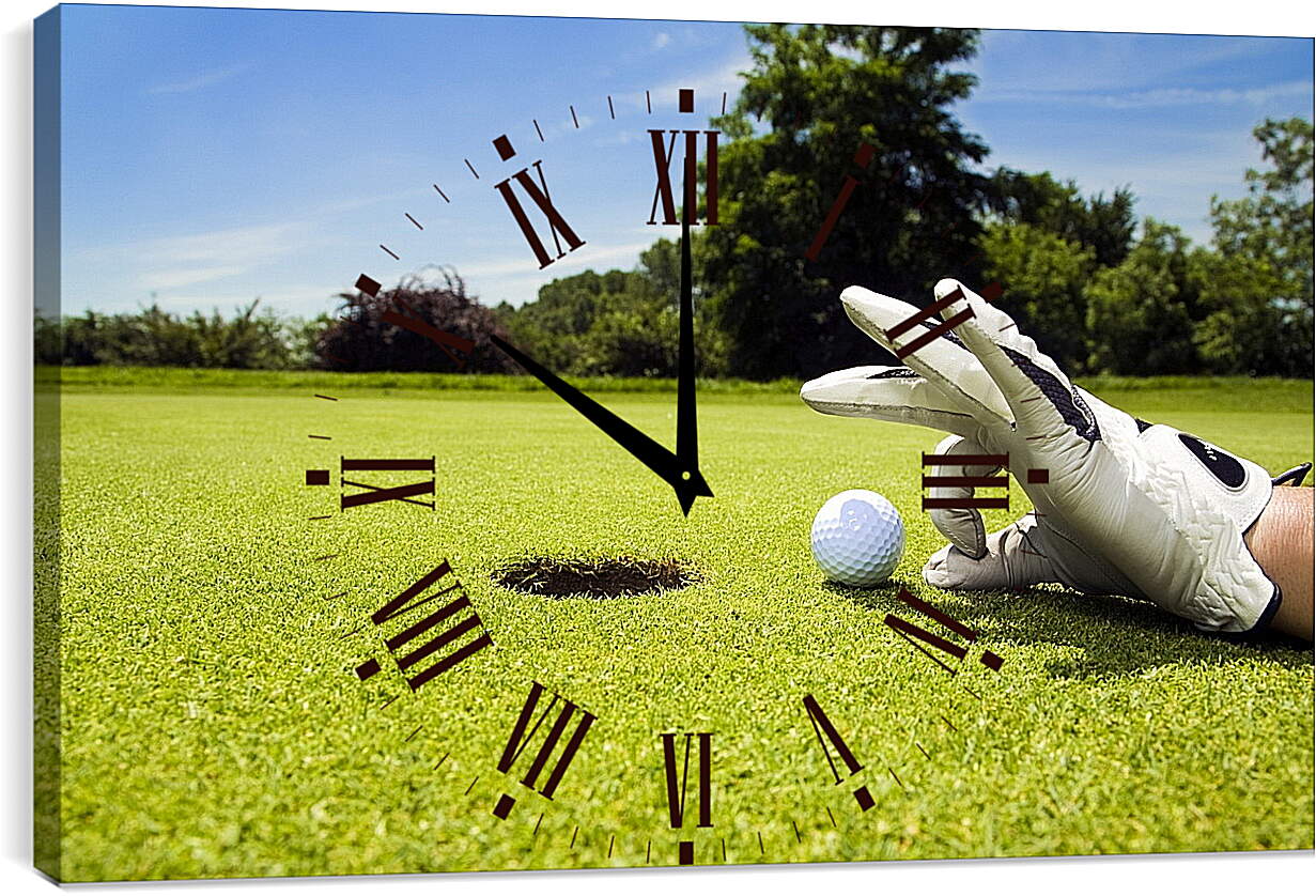Часы картина - Лунка для гольфа