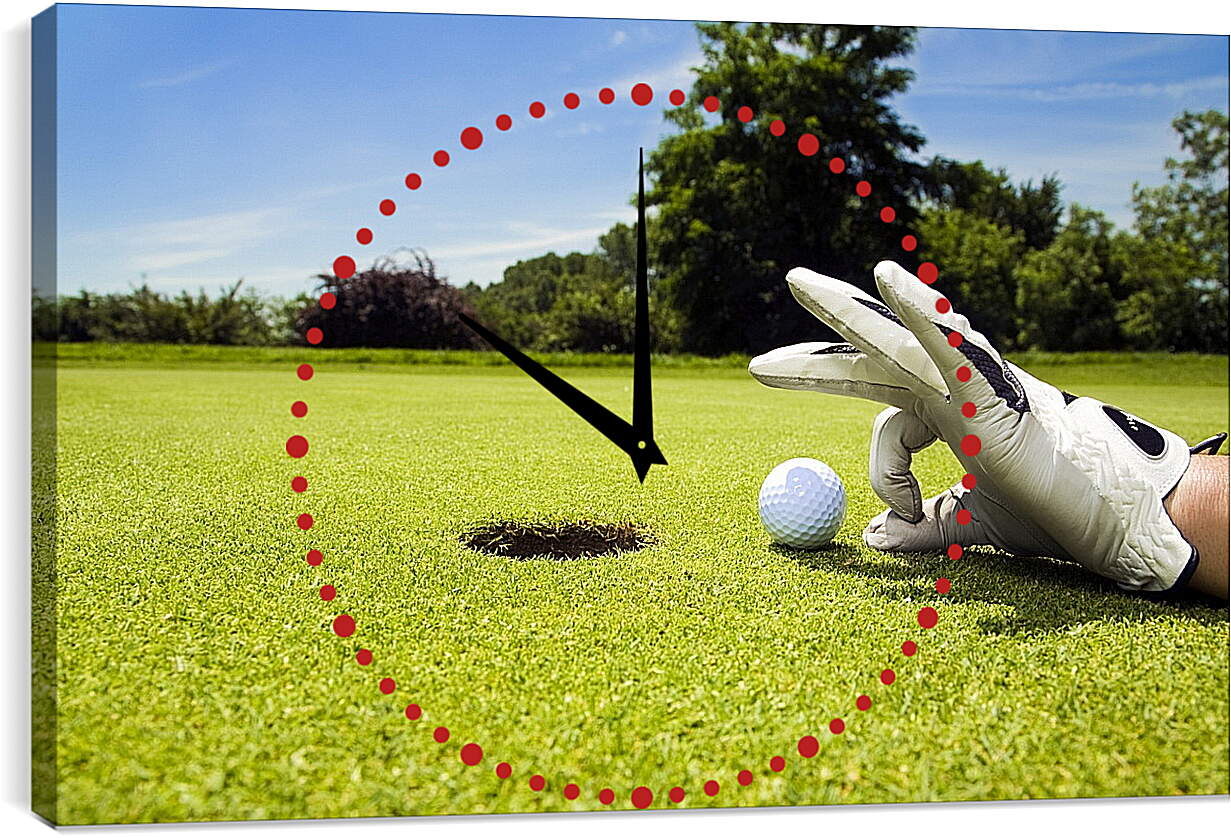 Часы картина - Лунка для гольфа