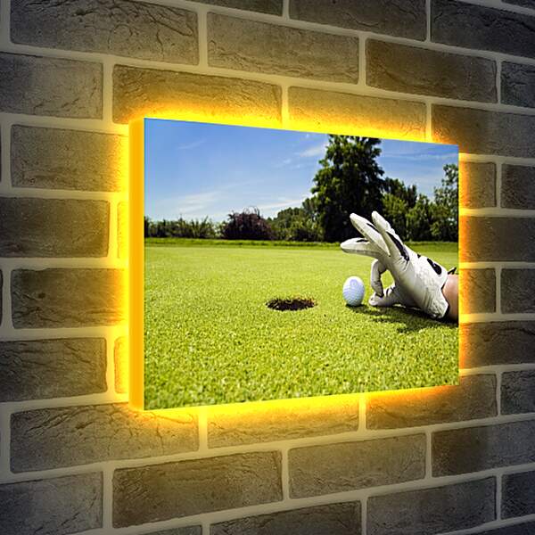 Лайтбокс световая панель - Лунка для гольфа