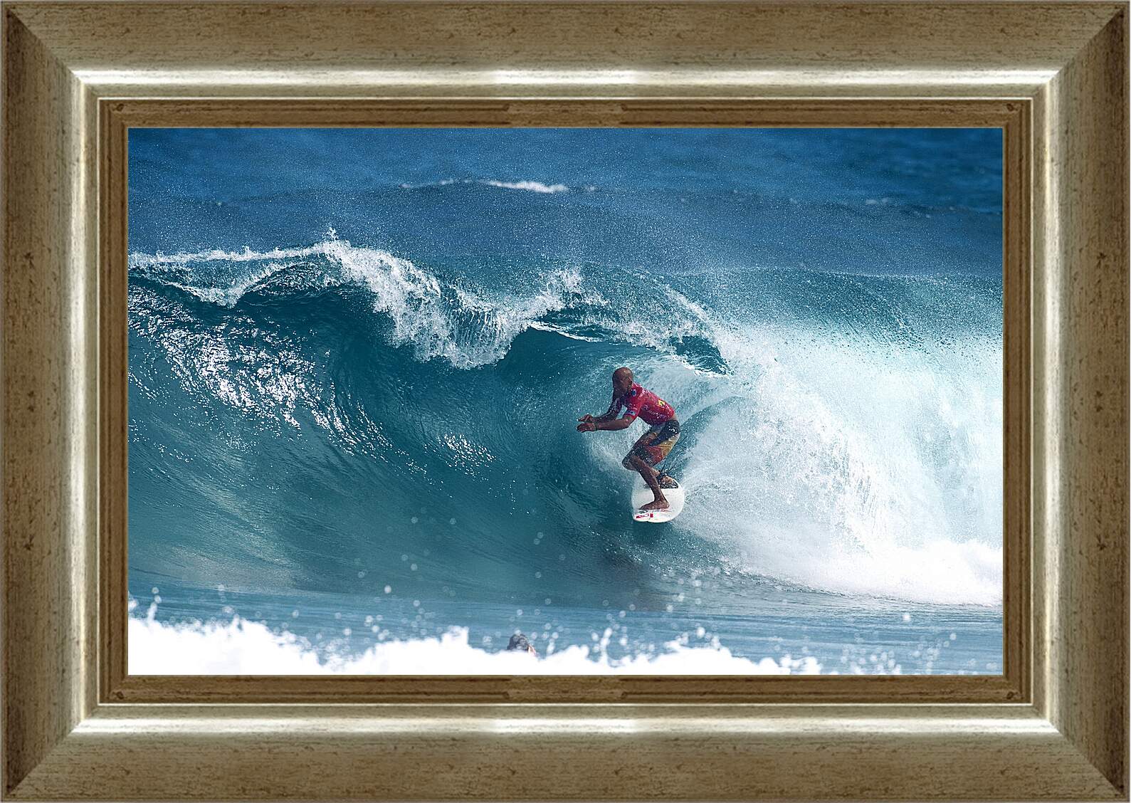 Картина в раме - Сёрфингист и волна
