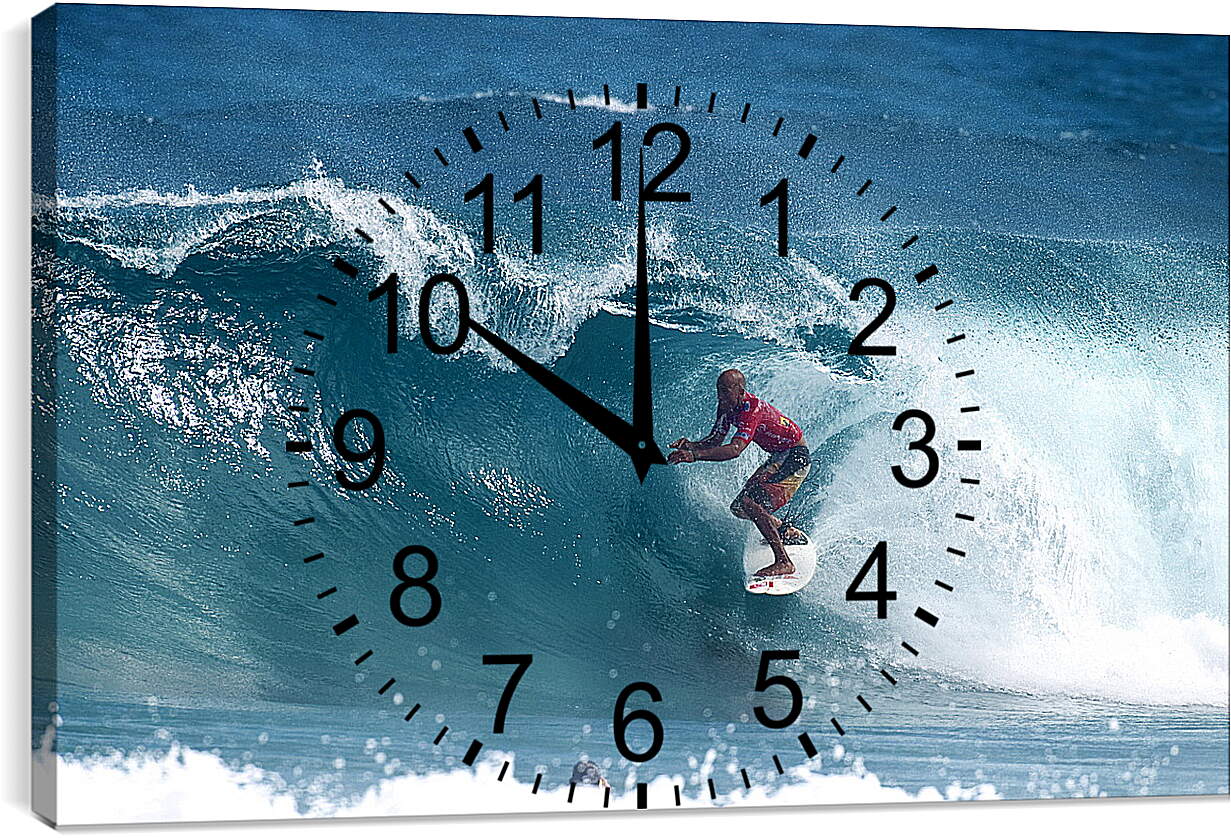 Часы картина - Сёрфингист и волна
