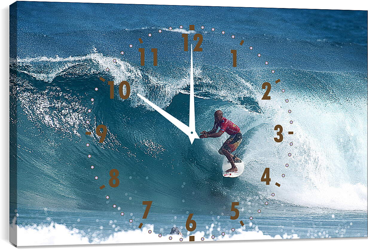 Часы картина - Сёрфингист и волна