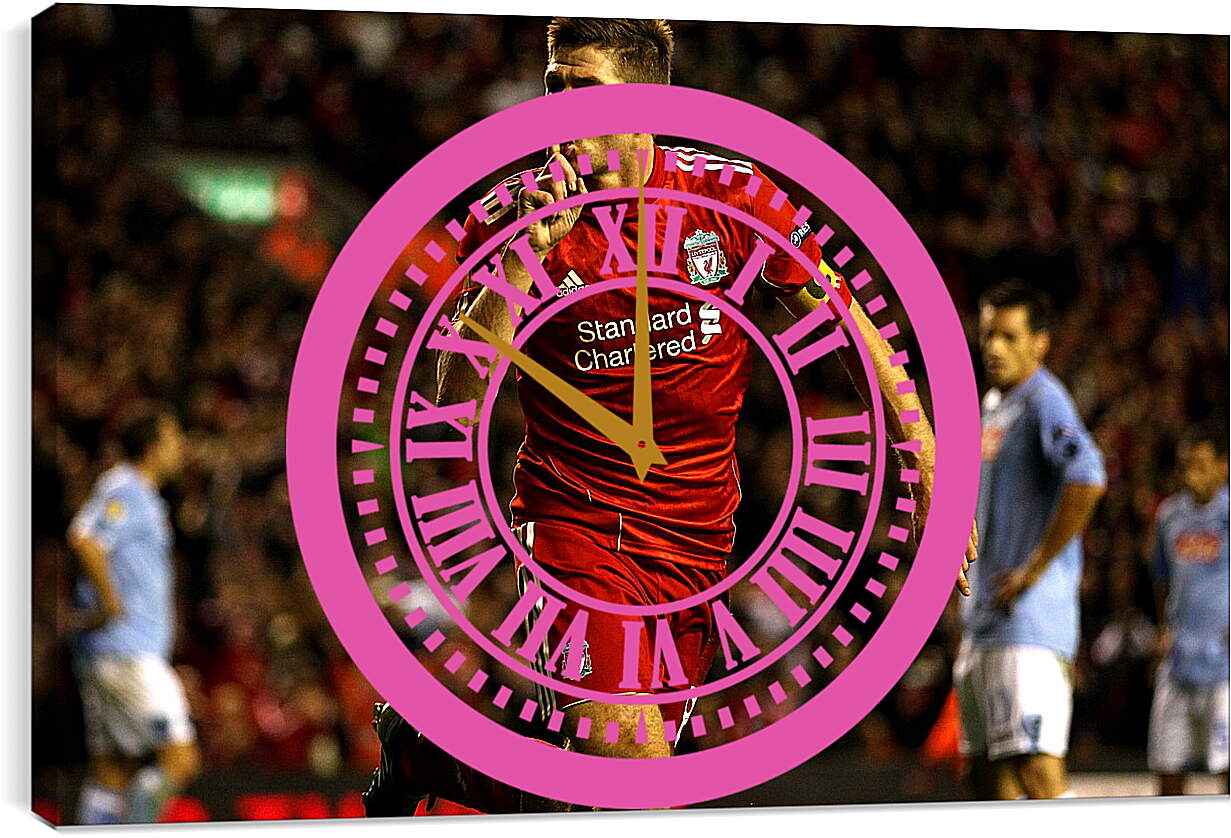 Часы картина - Стивен Джеррард просит замолчать стадион