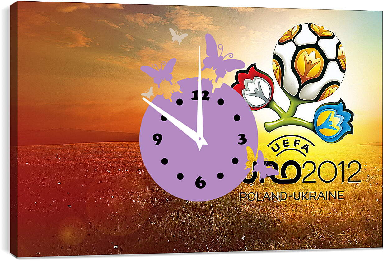 Часы картина - Евро-2012 Польша-Украина. Poland-Ukraine.