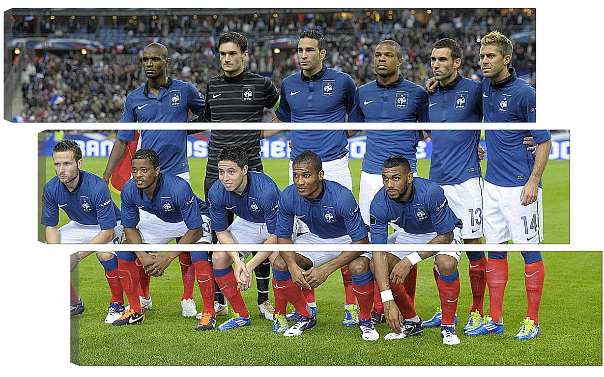 Модульная картина - Фото перед матчем сборной Франции по футболу