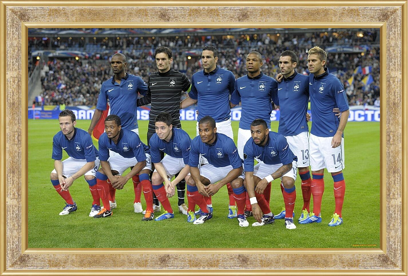 Картина в раме - Фото перед матчем сборной Франции по футболу