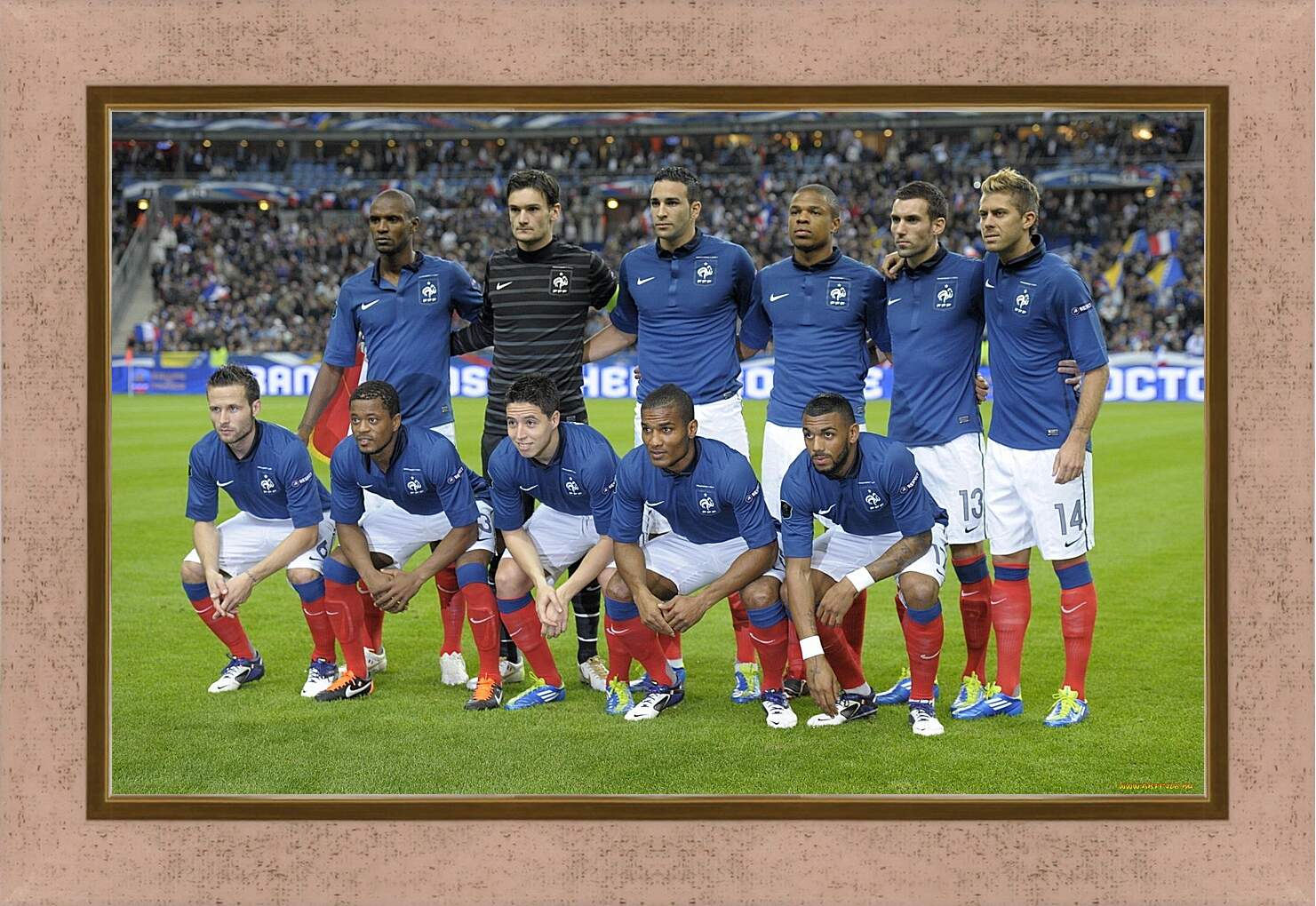 Картина в раме - Фото перед матчем сборной Франции по футболу