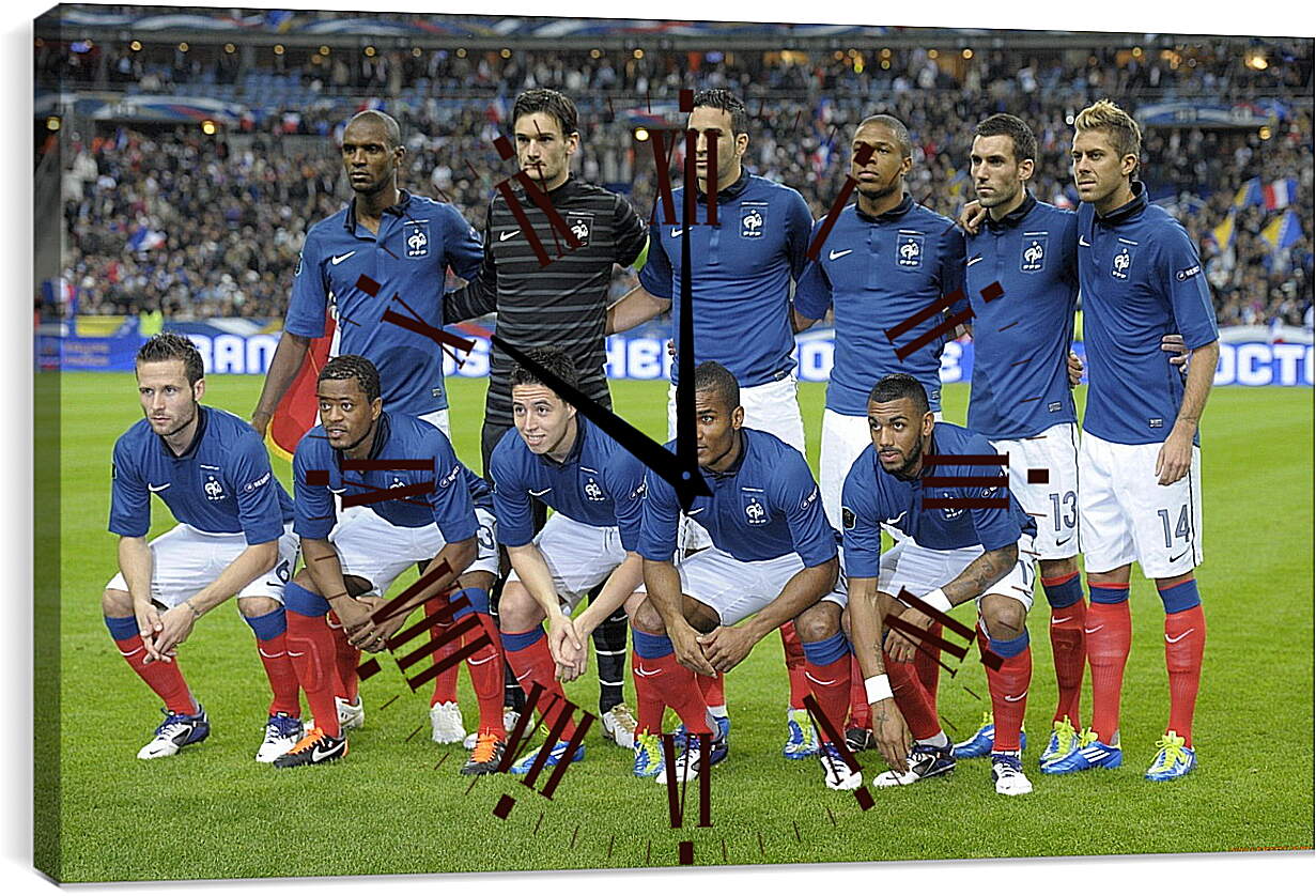 Часы картина - Фото перед матчем сборной Франции по футболу
