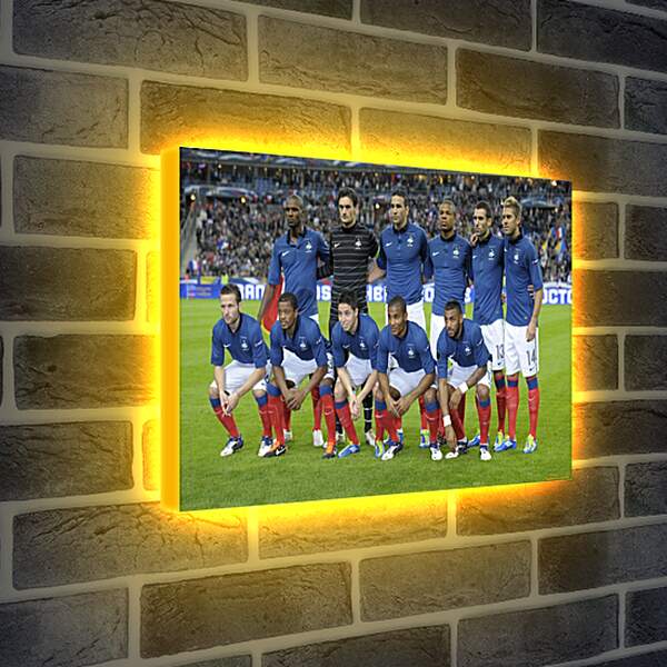 Лайтбокс световая панель - Фото перед матчем сборной Франции по футболу