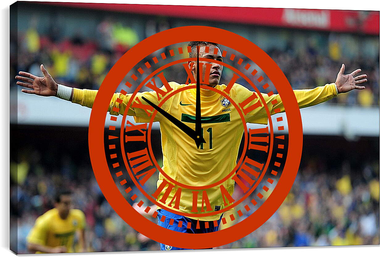 Часы картина - Неймар (Neymar) футбол