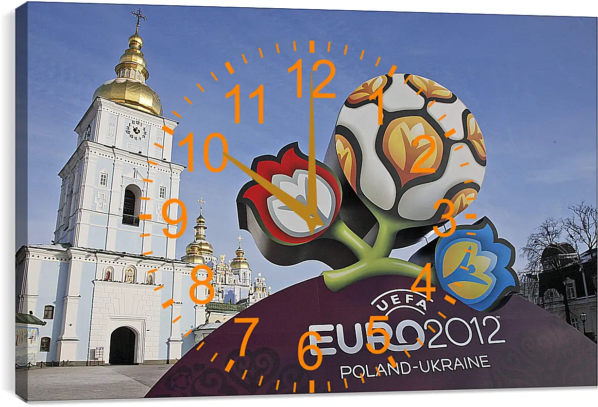 Часы картина - Euro-2012 Poland-Ukraine