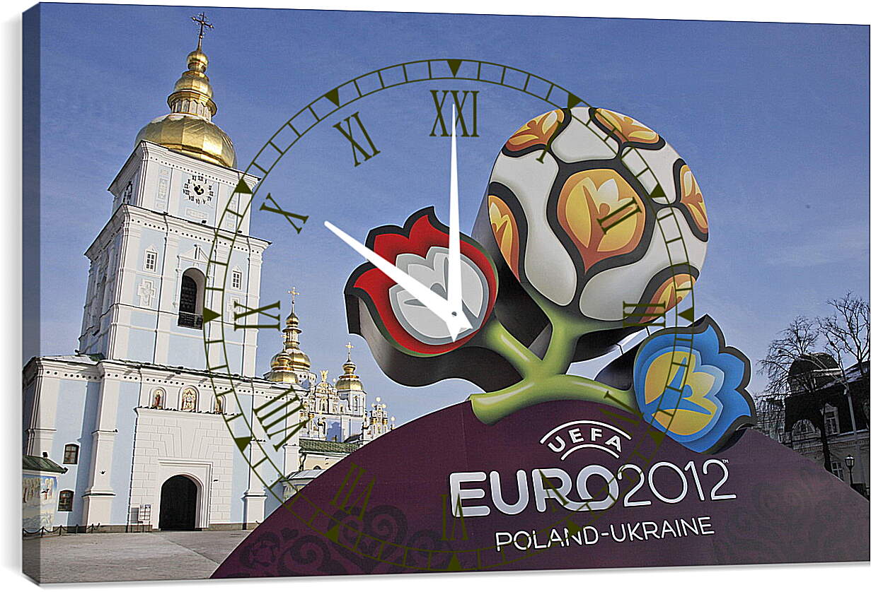 Часы картина - Euro-2012 Poland-Ukraine