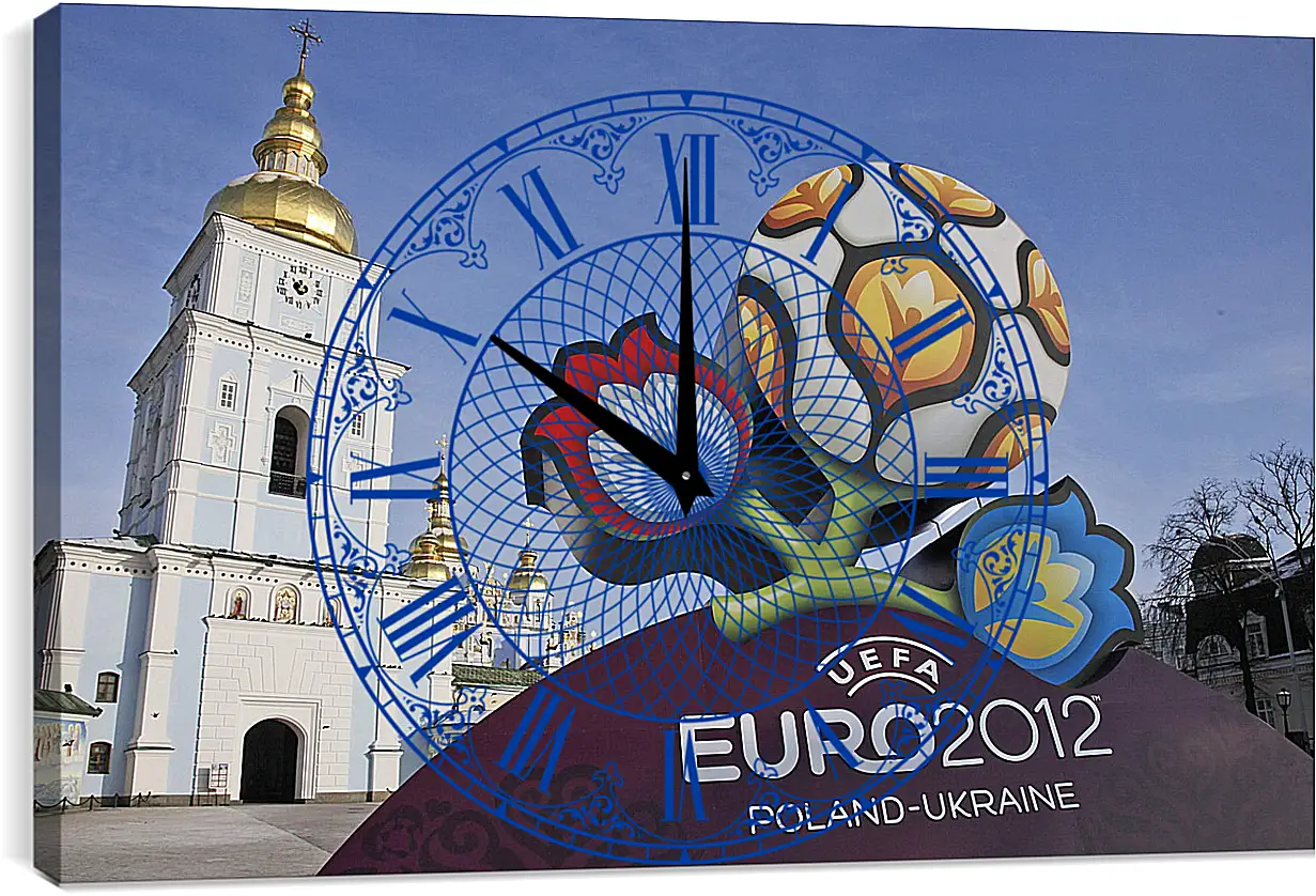 Часы картина - Euro-2012 Poland-Ukraine