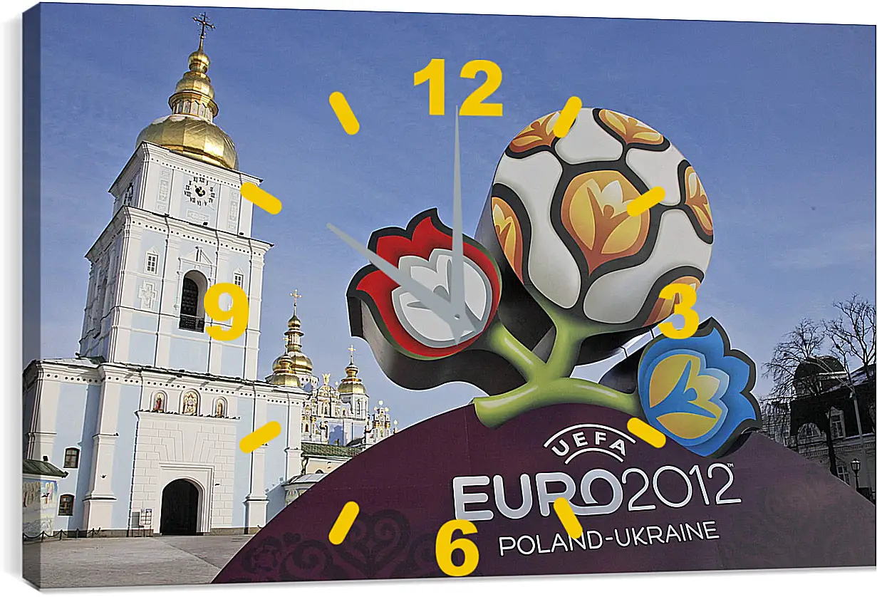 Часы картина - Euro-2012 Poland-Ukraine