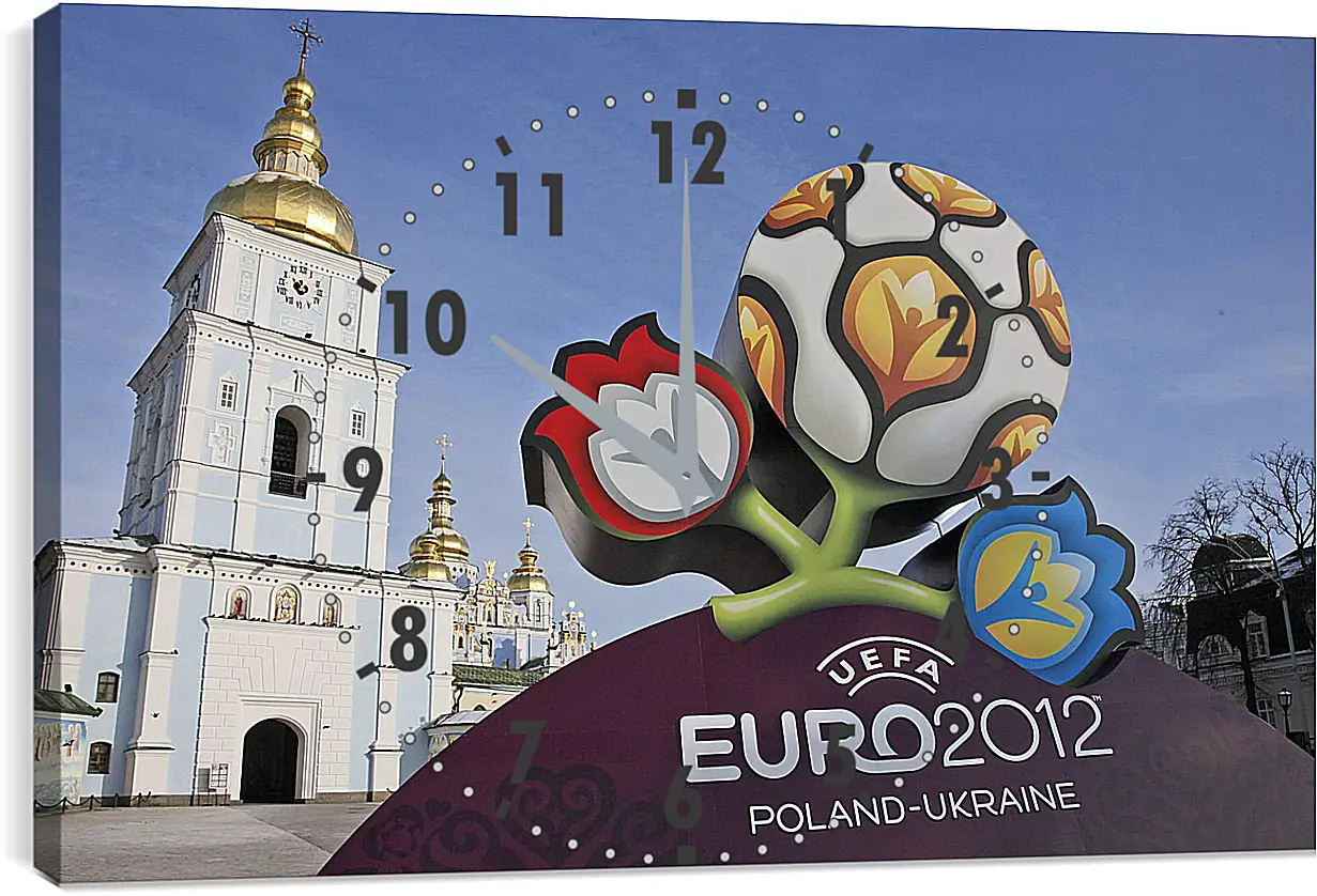 Часы картина - Euro-2012 Poland-Ukraine