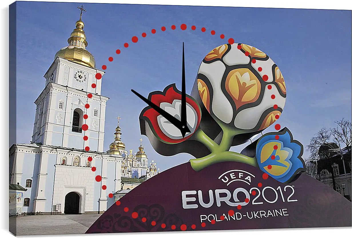 Часы картина - Euro-2012 Poland-Ukraine