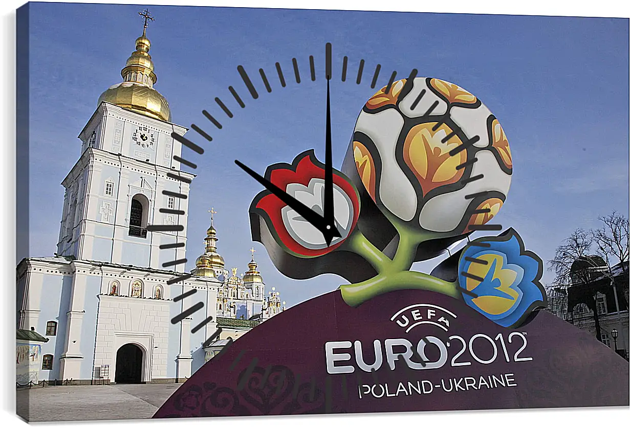 Часы картина - Euro-2012 Poland-Ukraine