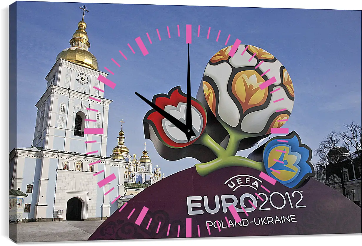 Часы картина - Euro-2012 Poland-Ukraine