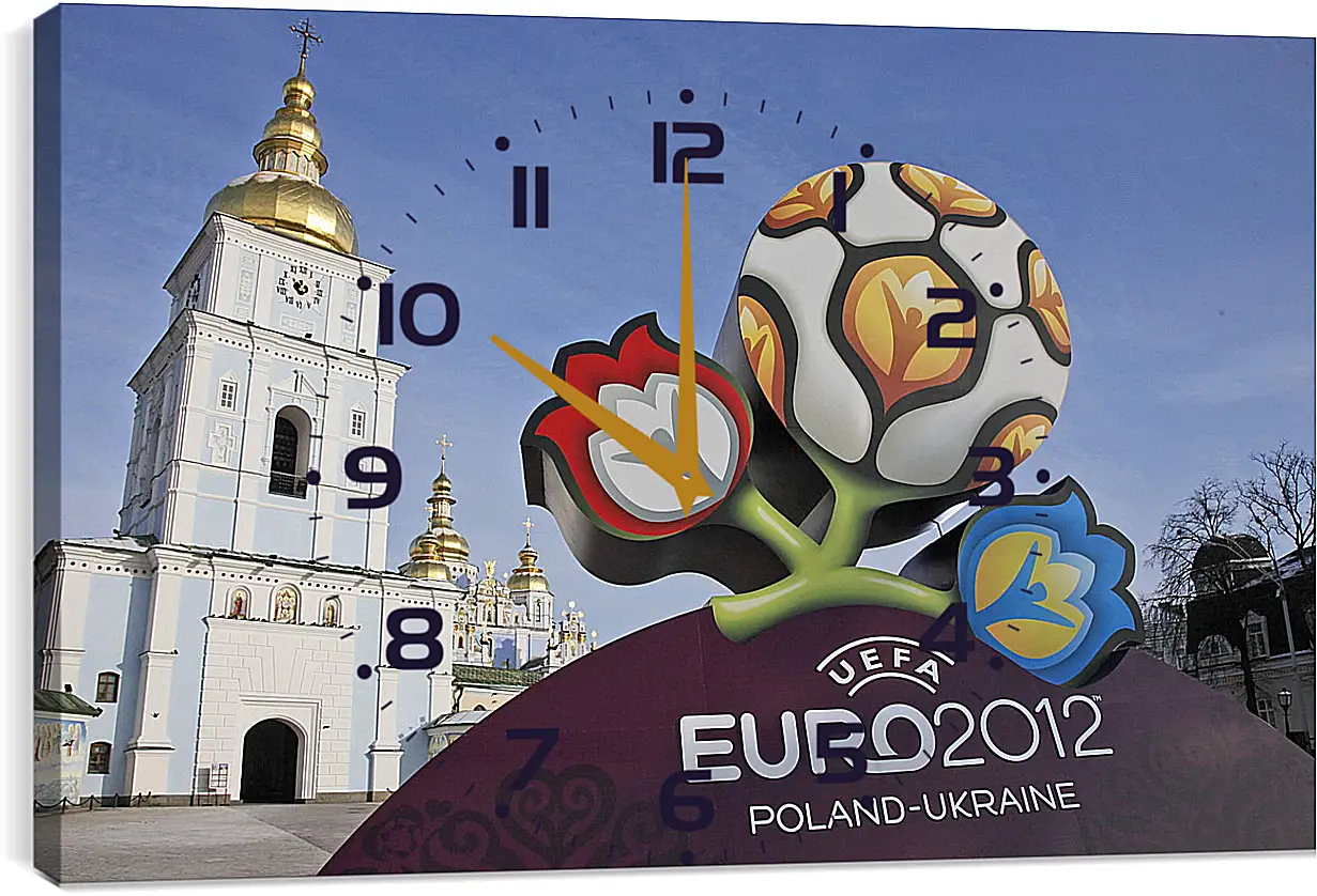 Часы картина - Euro-2012 Poland-Ukraine