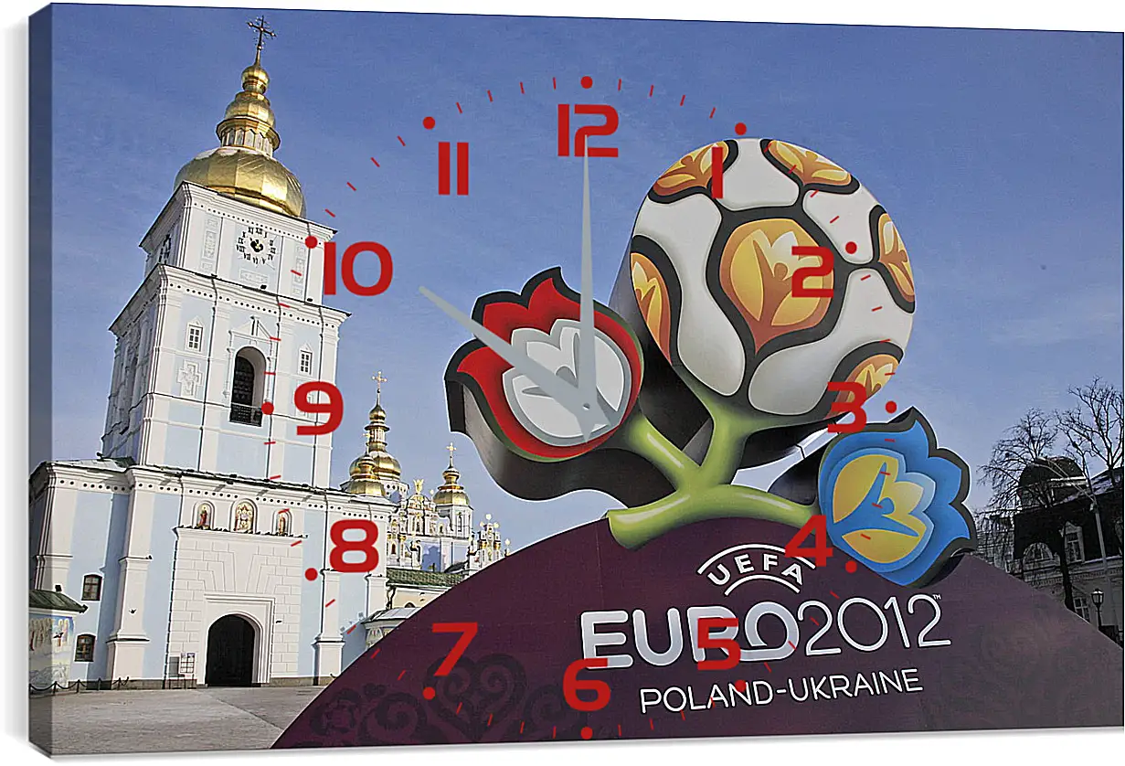 Часы картина - Euro-2012 Poland-Ukraine