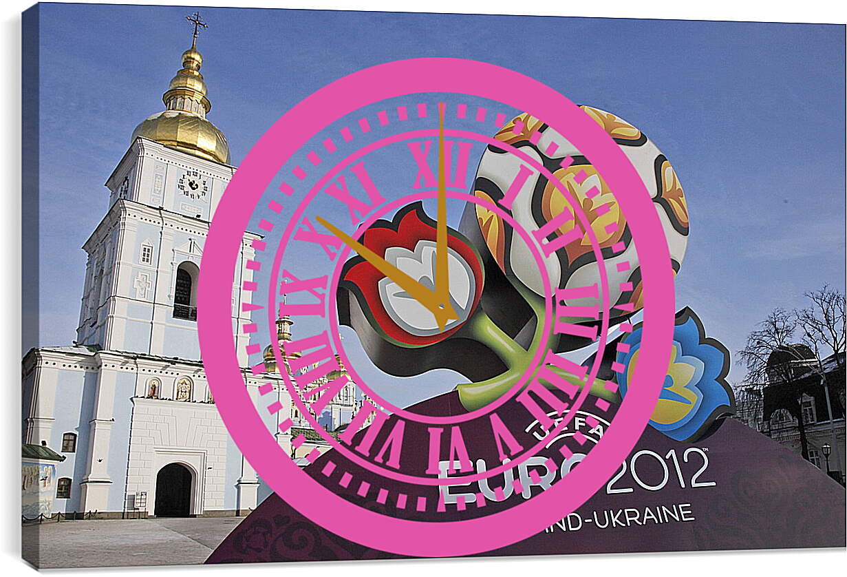 Часы картина - Euro-2012 Poland-Ukraine