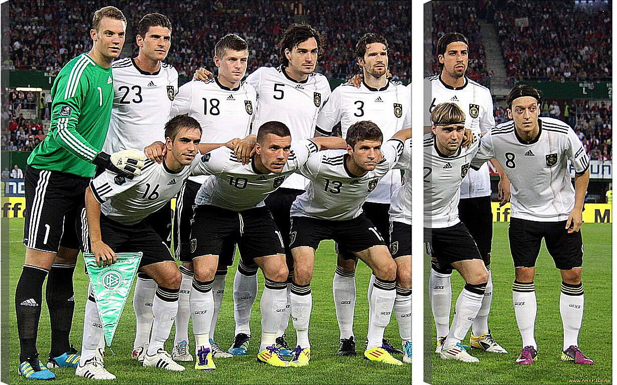 Модульная картина - Фото перед матчем сборной Германии по футболу