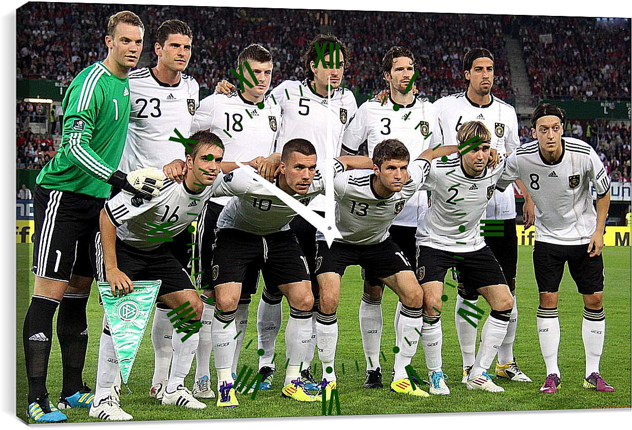 Часы картина - Фото перед матчем сборной Германии по футболу