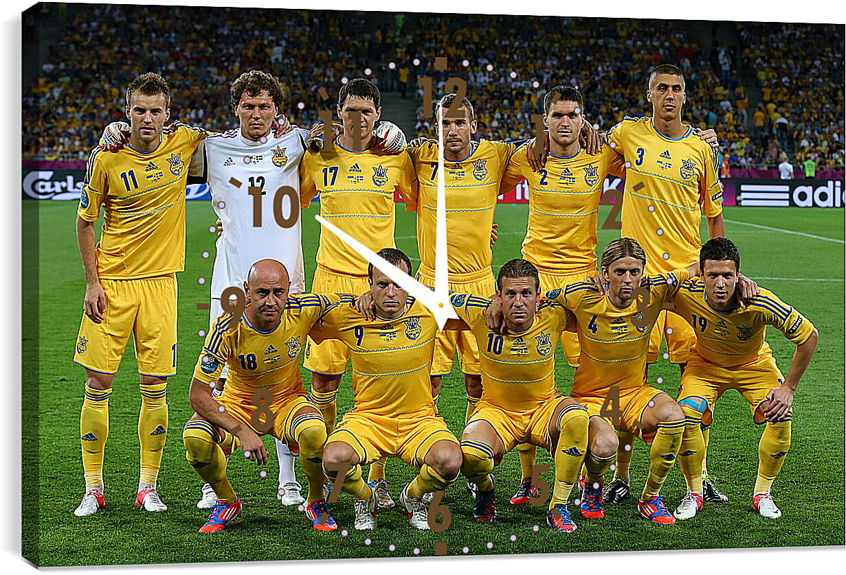 Часы картина - Фото перед матчем сборной Украины по футболу