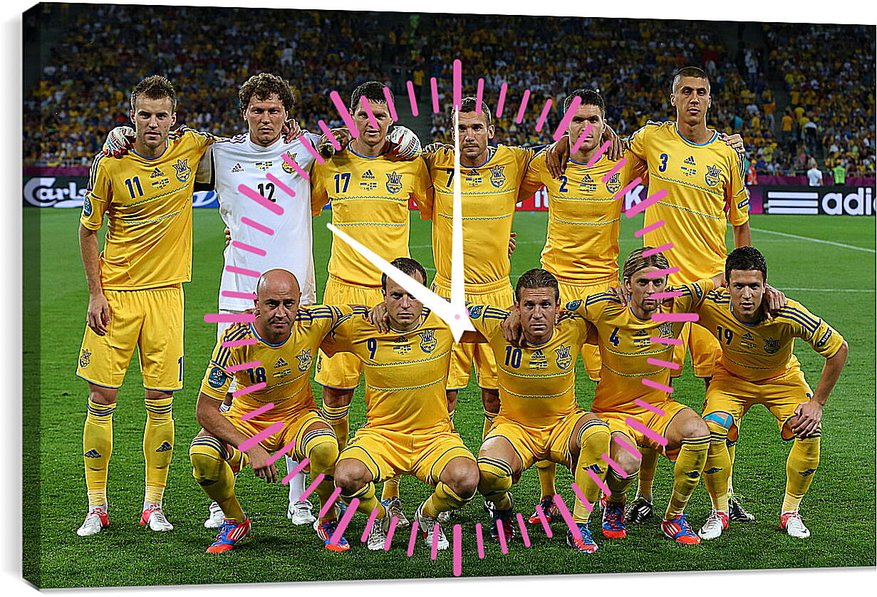 Часы картина - Фото перед матчем сборной Украины по футболу