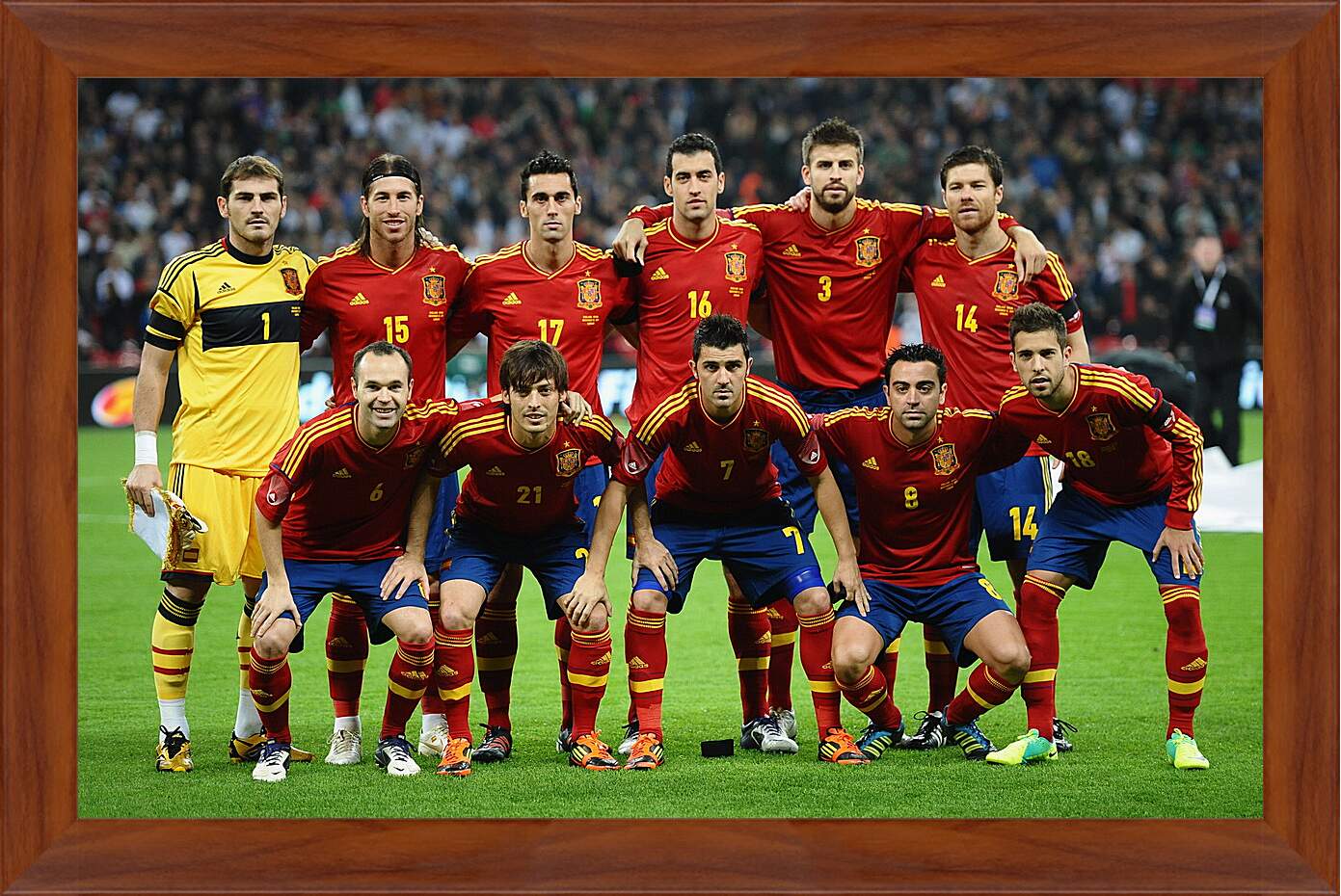 Картина в раме - Фото перед матчем сборной Испании по футболу