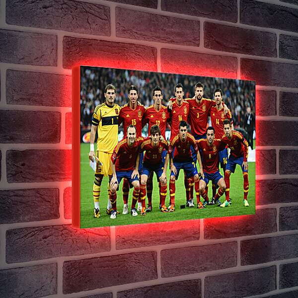 Лайтбокс световая панель - Фото перед матчем сборной Испании по футболу