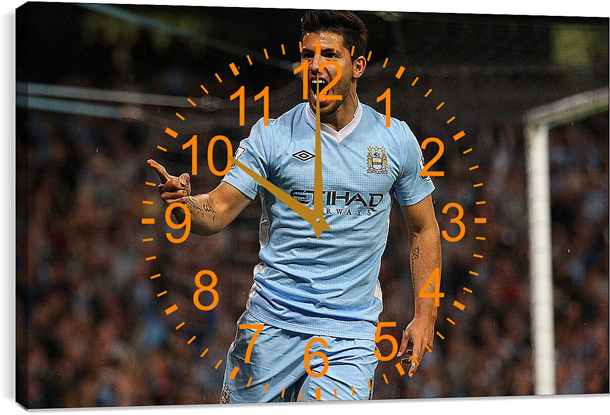 Часы картина - Футболист Манчестер Сити