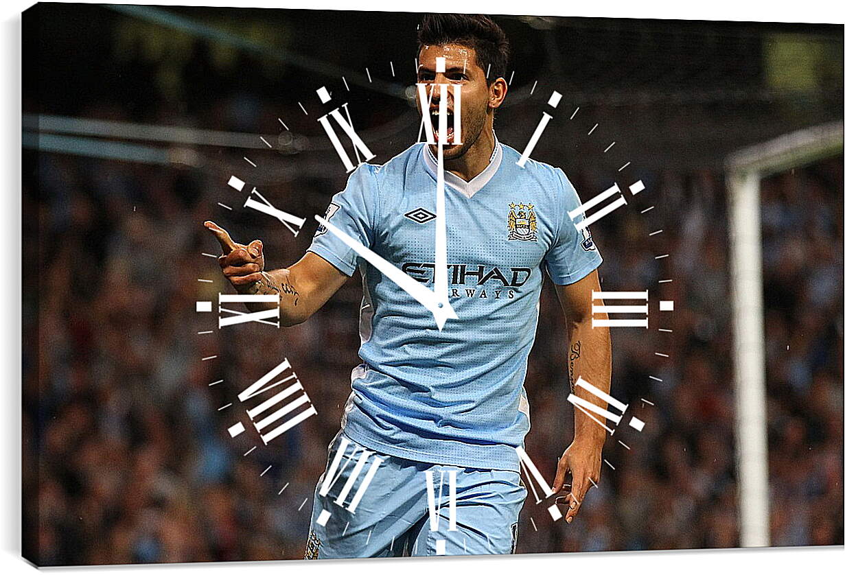 Часы картина - Футболист Манчестер Сити