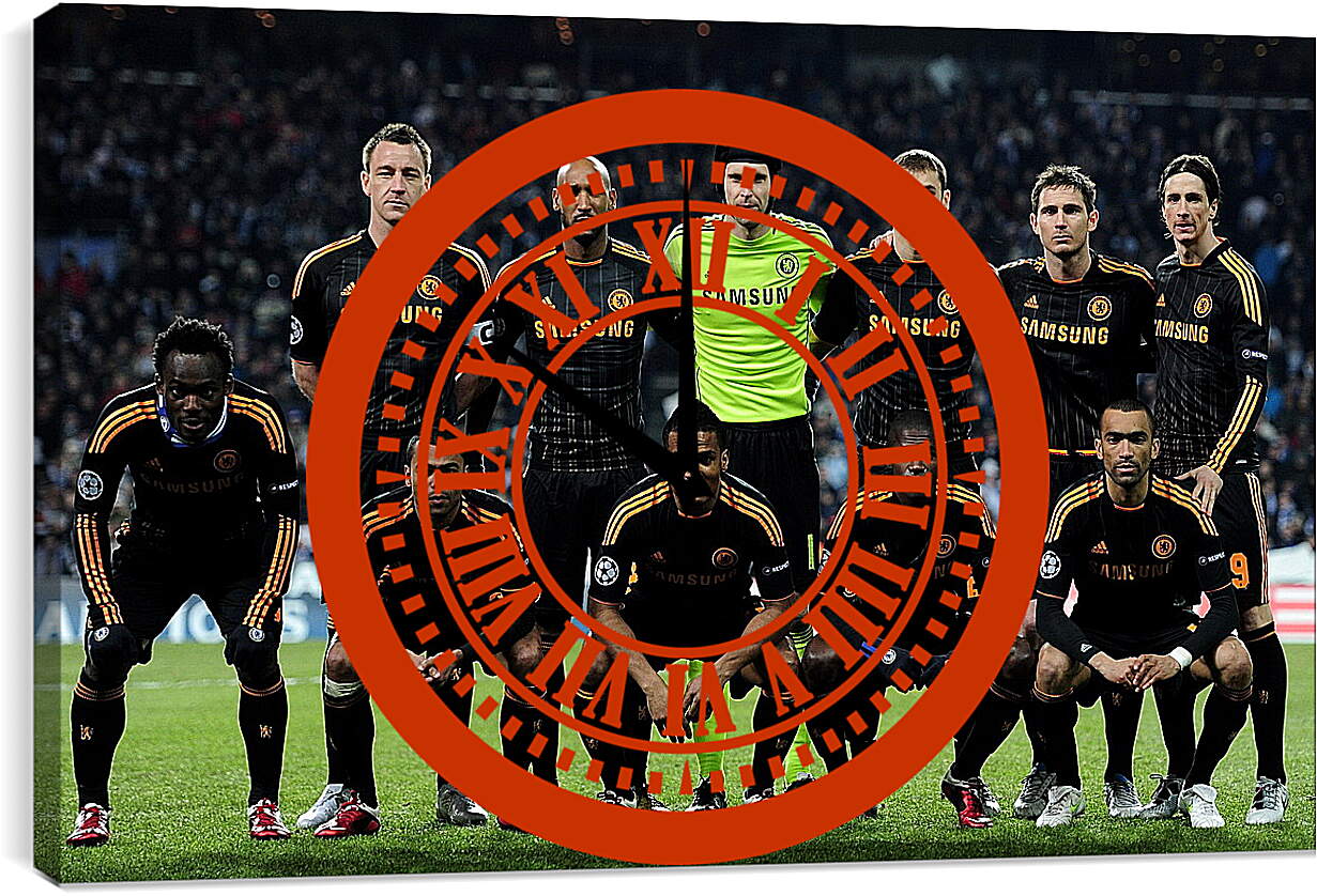 Часы картина - Фото перед матчем ФК Челси